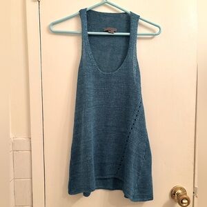 VINCE Turquoise Blue Knit Sweater Tank Top size XS